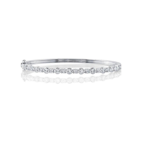 Bailey Bezel Round Diamond Bangle - 1